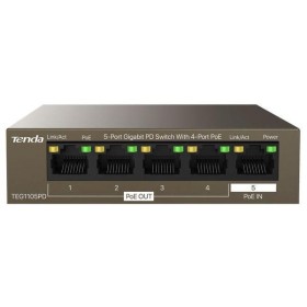 Tenda 5-Port Gigabit PD switch, 4 port POE TEG1105PD, Network stand...
