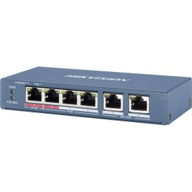 Switch 4 porturi PoE Hikvision DS-3E1106HP-EI 4 × 100 Mbps PoE RJ45...