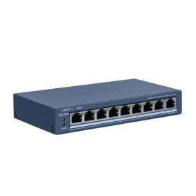 Switch PoE Hikvision DS-3E1309P-EI/M: 8 × 10/100 Mbps PoE port, 1 ×...