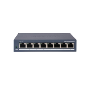 Switch 8 porturi Gigabit Hikvision DS-3E1508-EI(V2), L2, Smart Mana...