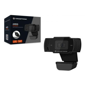 CONCEPTRONIC AMDIS03B 720P HD Webcam with Microphone, 1080P Interpo...