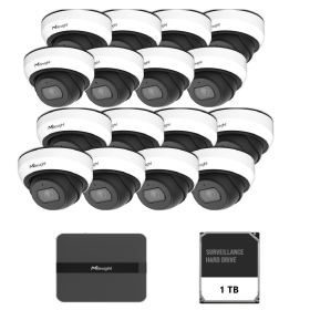 Kit supraveghere video Milesight 16 camere Dome MS-C2973-PD + 1 NVR...