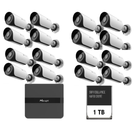 Kit supraveghere video Milesight 16 buc camera Bullet MS-C2964-UPD ...