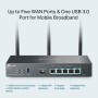 "Omada AX3000 Wi-Fi 6 Gigabit VPN Router PORT: 1× Gigabit SFP WAN/L...