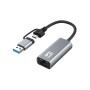 LevelOne USB-0423 2.5 Gigabit Ethernet 2-in-1 USB-C/A Network Adapt...