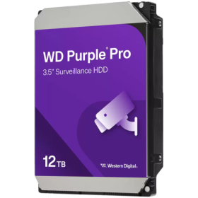 HDD Video Surveillance WD Purple Pro 12TB CMR, 3.5'', 512MB, 7200 R...