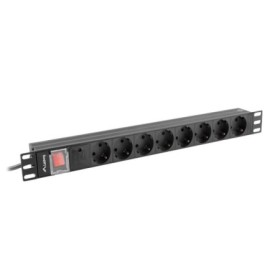 Unitate distributie alimentare PDU 19", 1U, 16A, 8 prize , negru - ...