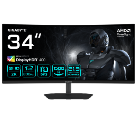 GIGABYTE G34WQC2 34” WQHD Curved Gaming Monitor - 3440 x 1440, 1500...