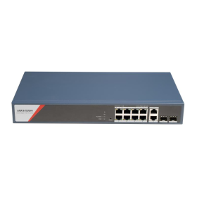 Switch PoE Hikvision DS-3E1512HP-SI-8P2T2F: 8 x 10/100/1000 Mbps Po...