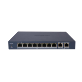 Switch PoE Hikvision DS-3E1310P-EI/M: 8 × 10/100 Mbps PoE ports,2 ×...