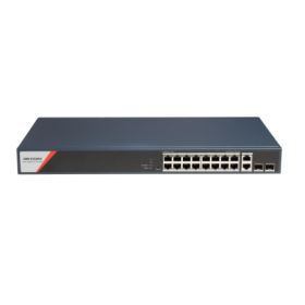 Switch PoE Hikvision DS-3E1520HP-SI-16P2T2F: 16 x 10/100/1000 PoE P...