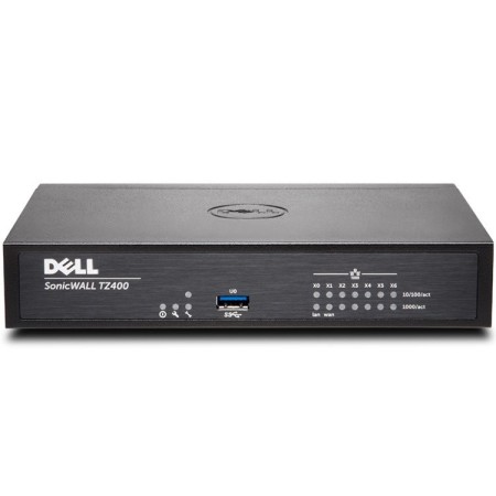 DELL SonicWALL TZ400, 4x800MHz cores, 1GB RAM, 64MB Flash, 8 x RJ45...