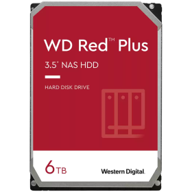 HDD NAS WD Red Plus 6TB CMR, 3.5'', 256MB, 5400 RPM, SATA 6Gbps, TB...