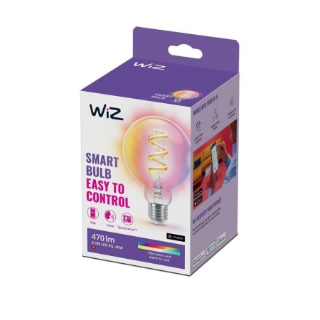 Bec LED RGB inteligent WiZ Connected Filament Clear G95, Wi-Fi, E27...