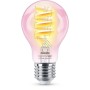 Bec LED RGB inteligent Philips Filament Bulb A60, Wi-Fi, E27, 6.3W ...
