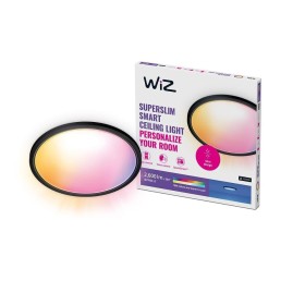 Plafoniera LED RGB WiZ SuperSlim, Wi-Fi, control vocal, 22W, 2600 l...