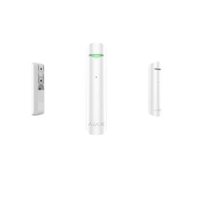 "Detector de geam spart GlassProtect, wireless, alb - AJAX Detectie...