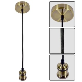 Pendul Vivalux RETRO Antique Brass, E27, max. 60W, textil/Metal, IP...