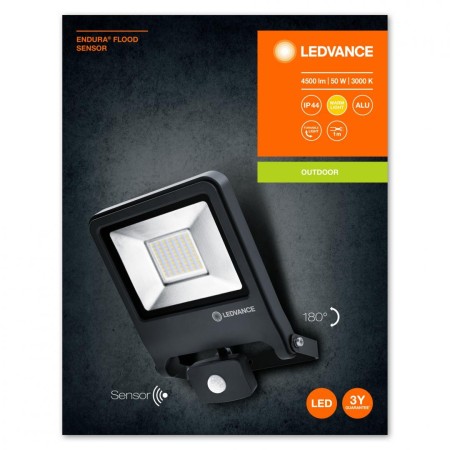 Proiector LED cu senzor de miscare si lumina Ledvance ENDURA FLOOD,...